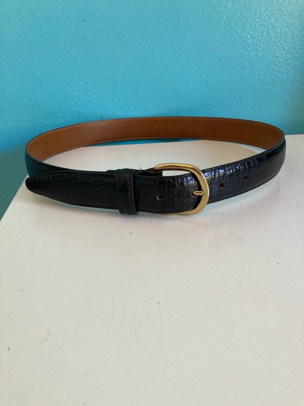 Coach Classic Leather Belt Mens Size 30 Vintage 90’s Italian Calfskin USA Made